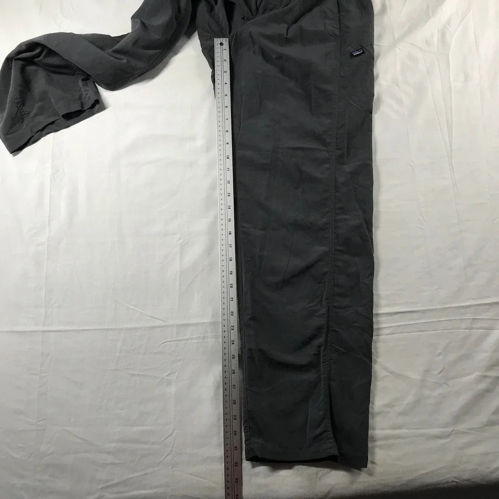 Patagonia Mens Gi III Hiking Pants Charcoal Grey Nylon Belted Large